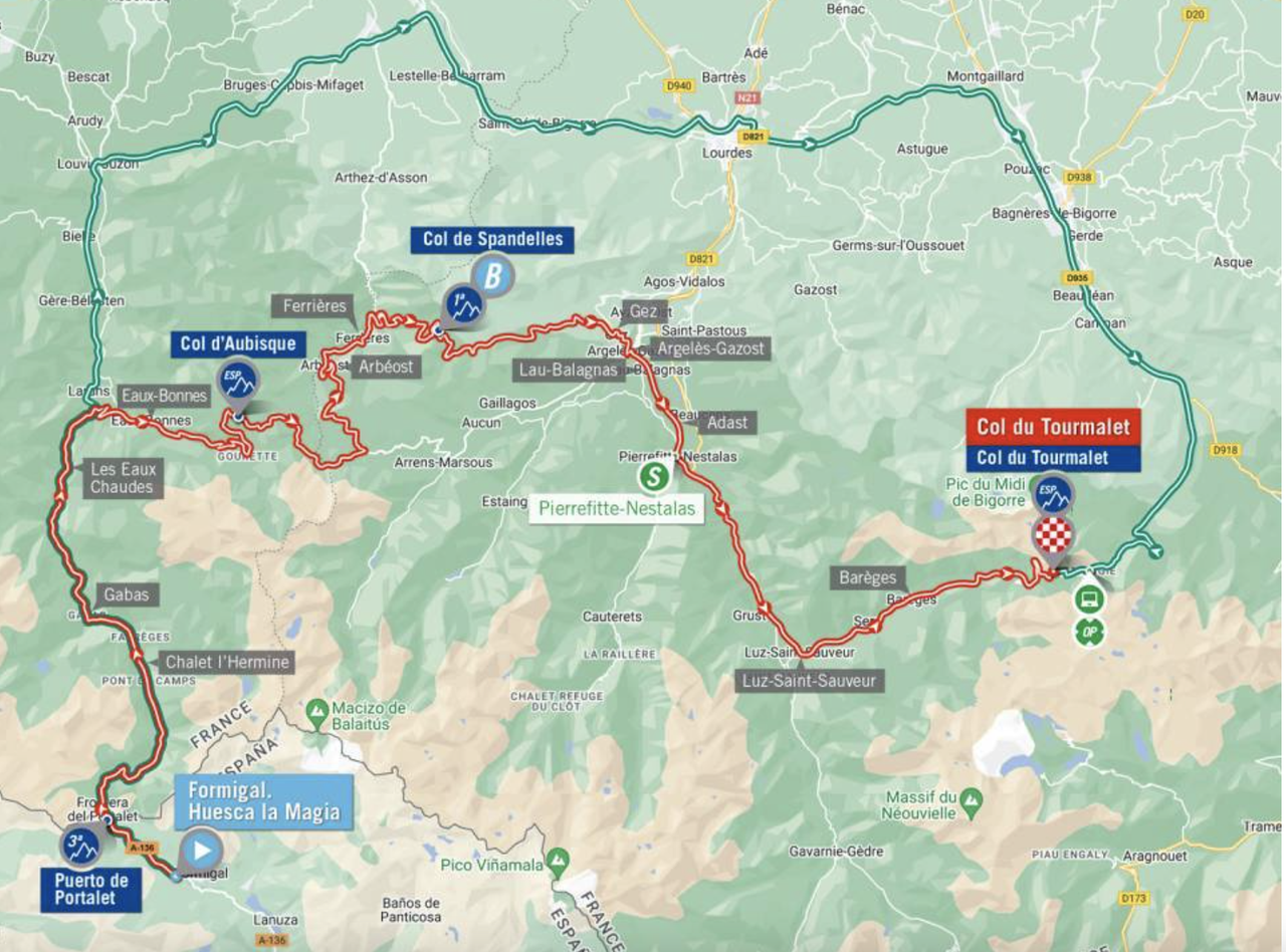 Stage 13 map for 2023 Vuelta a Espa&ntilde;a