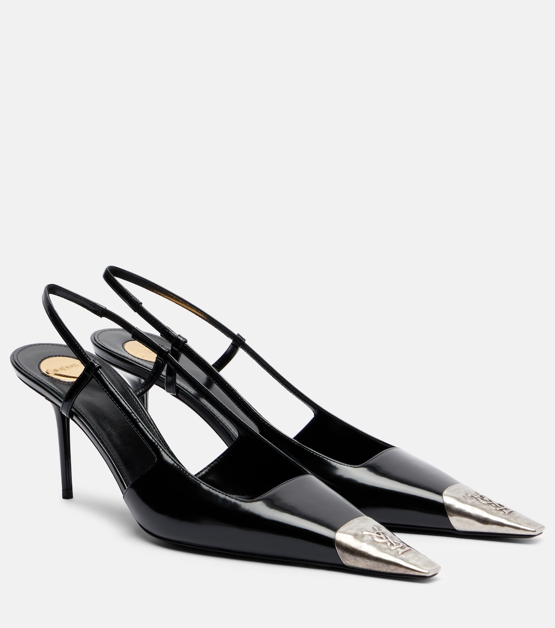 Jeanne 75 Leather Slingback Pumps