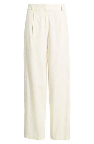 Wide Leg Linen Blend Pants