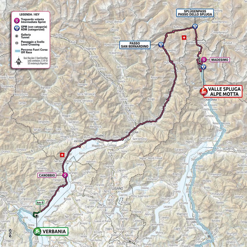 Stage 20 map 2021 Giro d'Italia