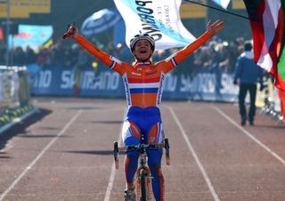Marianne Vos (Netherlands) takes her fourth world cyclo-cross world title
