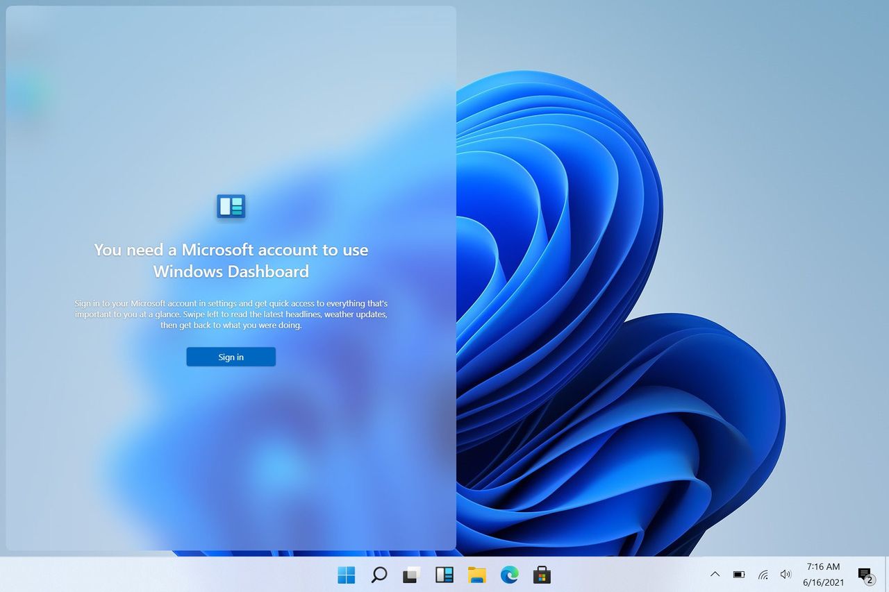 Windows 11 Widgets Msa