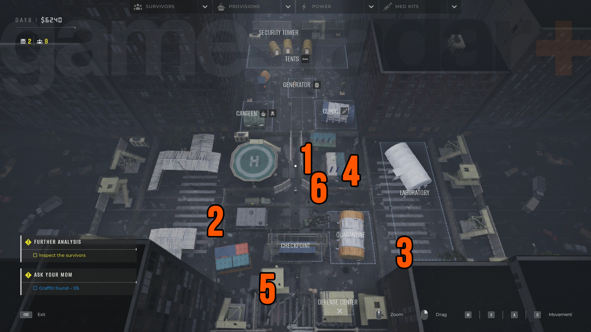 Quarantine Zone Ask Your Mom poem locations map