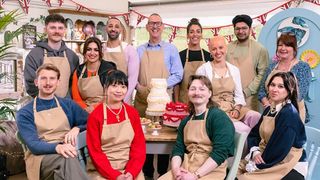 'The Great British Bake Off's' class of 2025 posing as a group for the camera