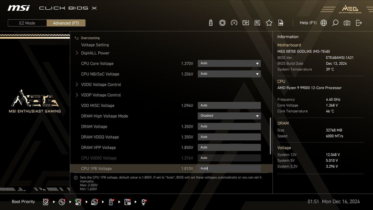 MSI X870E Godlike