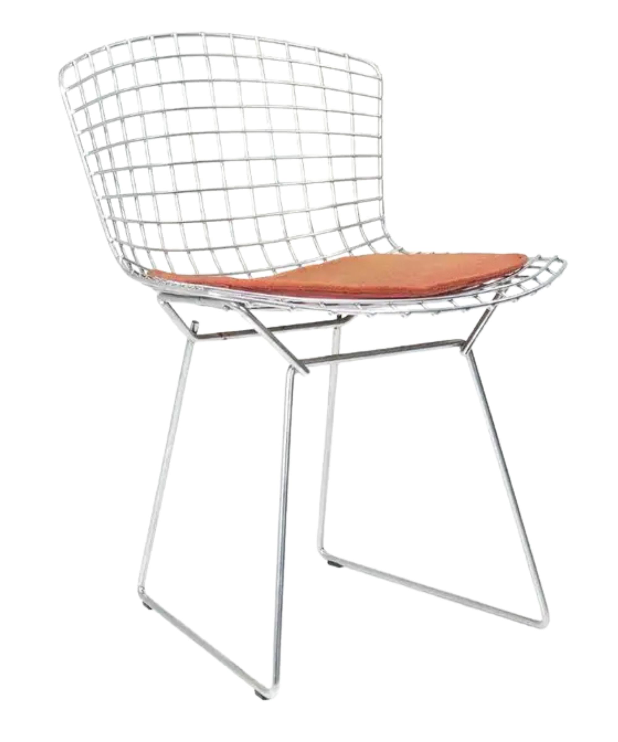 2000s Harry Bertoia for Knoll Chrome Wire Dining / Side Chairs