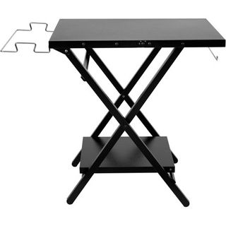 Large Folding Table, Foldable Grill Stand and Pizza Oven Stand, Portable Outdoor Food Prep Table, Friendly to Storage, Ideal for Camp or Rv, Black, L30 X W24