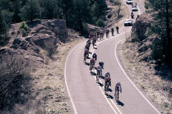 The break still had good numbers before the climb.