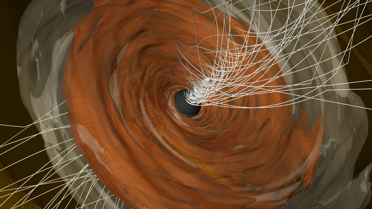 Het eerste zwarte gat dat ooit door mensen in beeld is gebracht, bevat verdraaide magnetische velden en wetenschappers zijn enthousiast