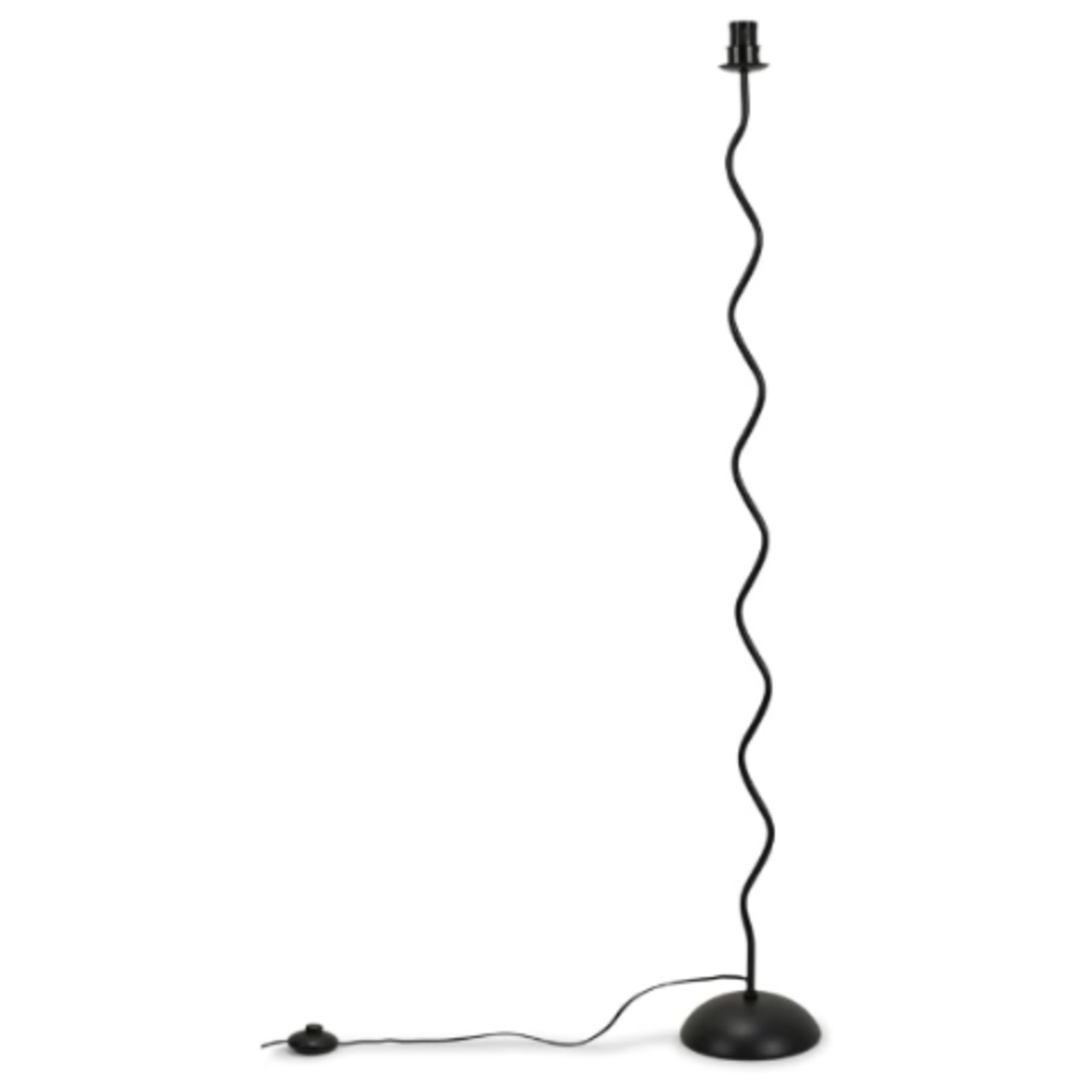 ValueLights Black Metal Wavy Floor Lamp Base