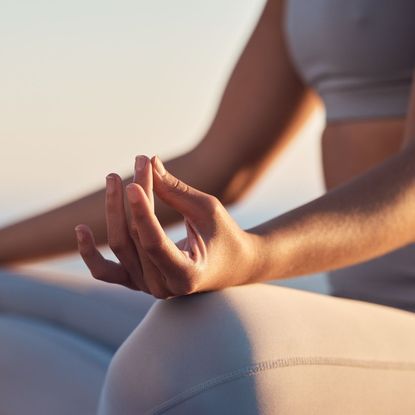 Relaxation techniques: A woman meditating