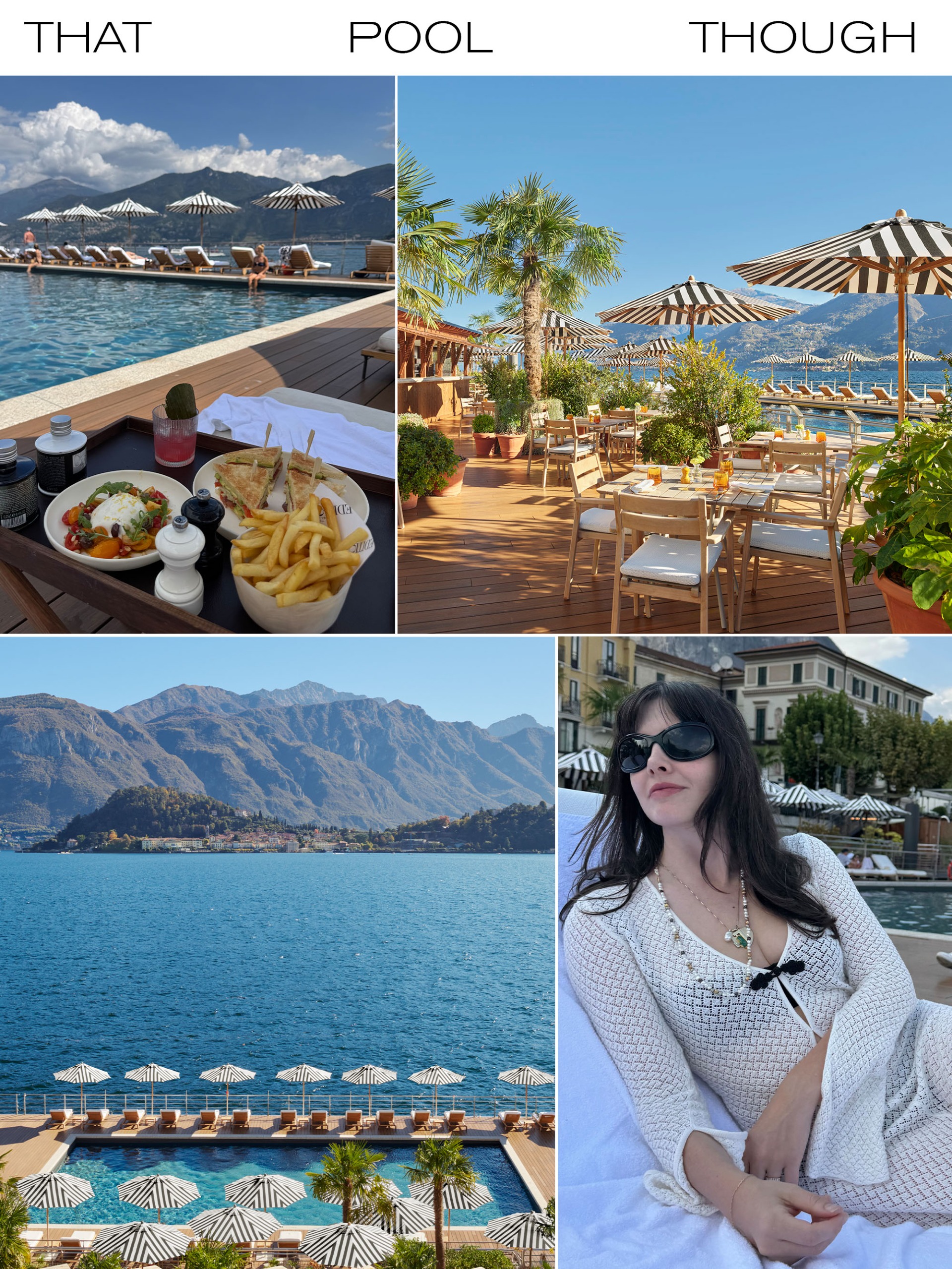 The Edition Lake como hotel collage of pool photos