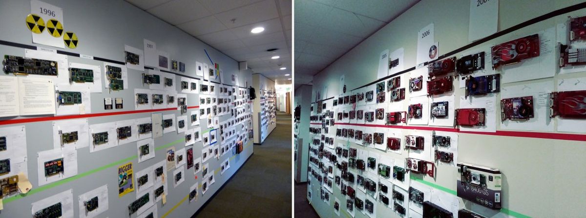 Microsoft’s awesome wall of graphics cards spans 35 years of GPU development