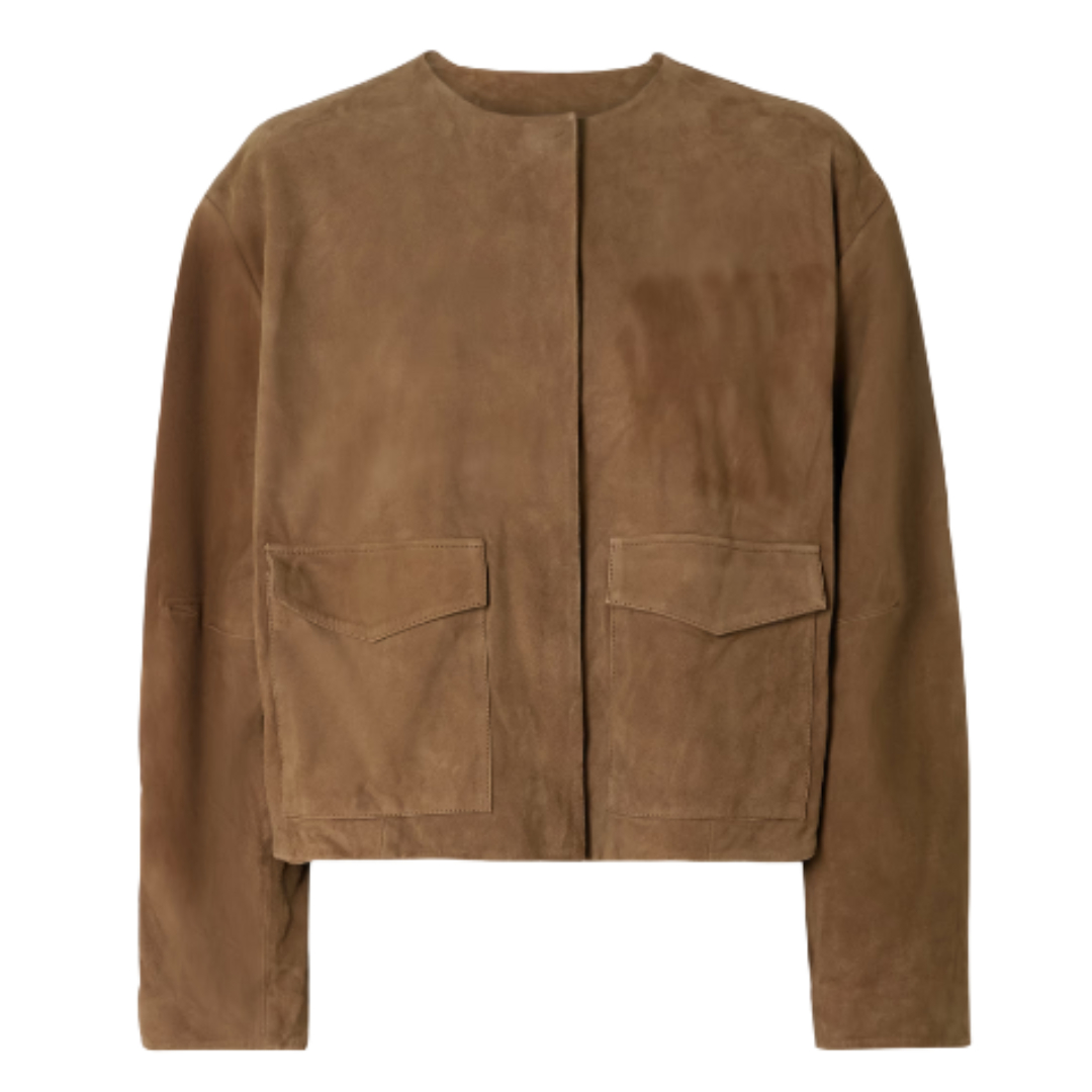 ST. AGNI Utility Cocoon Suede Jacket