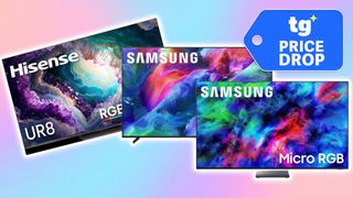Collage of Micro RGB TV from Hisense and Samsung