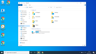 Mapping a network drive in Windows 10 - open file explorer
