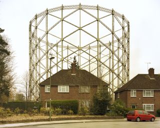 barnet gasholder photo from exhibition OFF-Grid by Richard Chivers