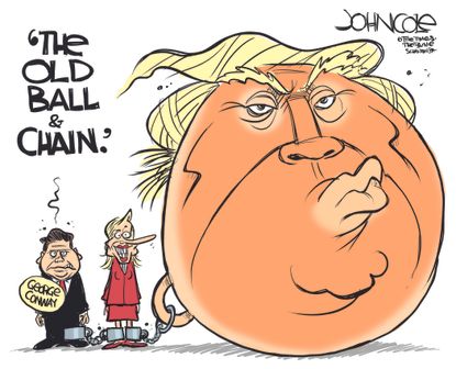 Political Cartoon U.S. Trump and The Conways