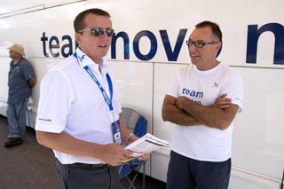 Vassili Davidenko at the Novo Nordisk team bus