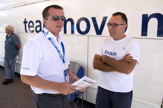 Vassili Davidenko at the Novo Nordisk team bus
