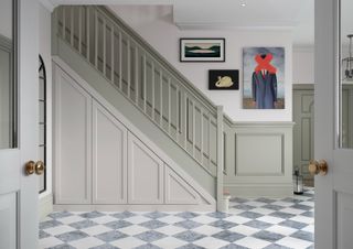 Hallway with panels