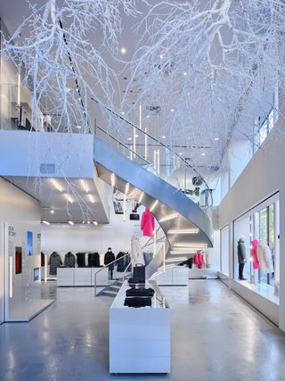 Inside of fashion store