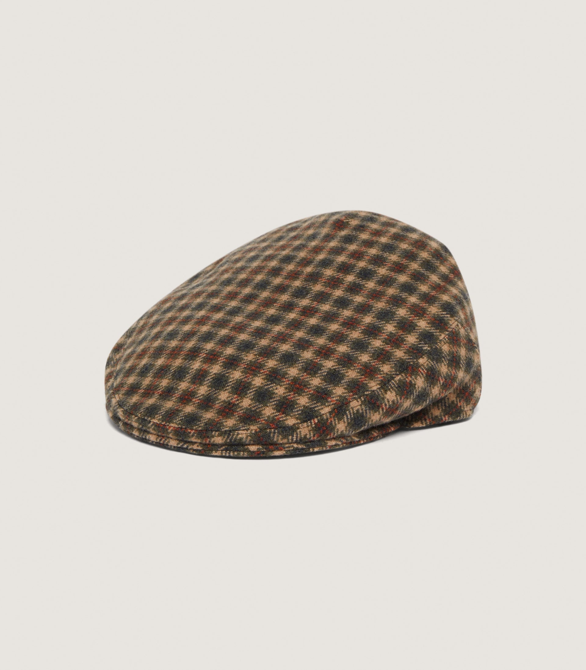 Litton Short Peak Cashmere Tweed Cap in Langshaw - Langshaw / 55