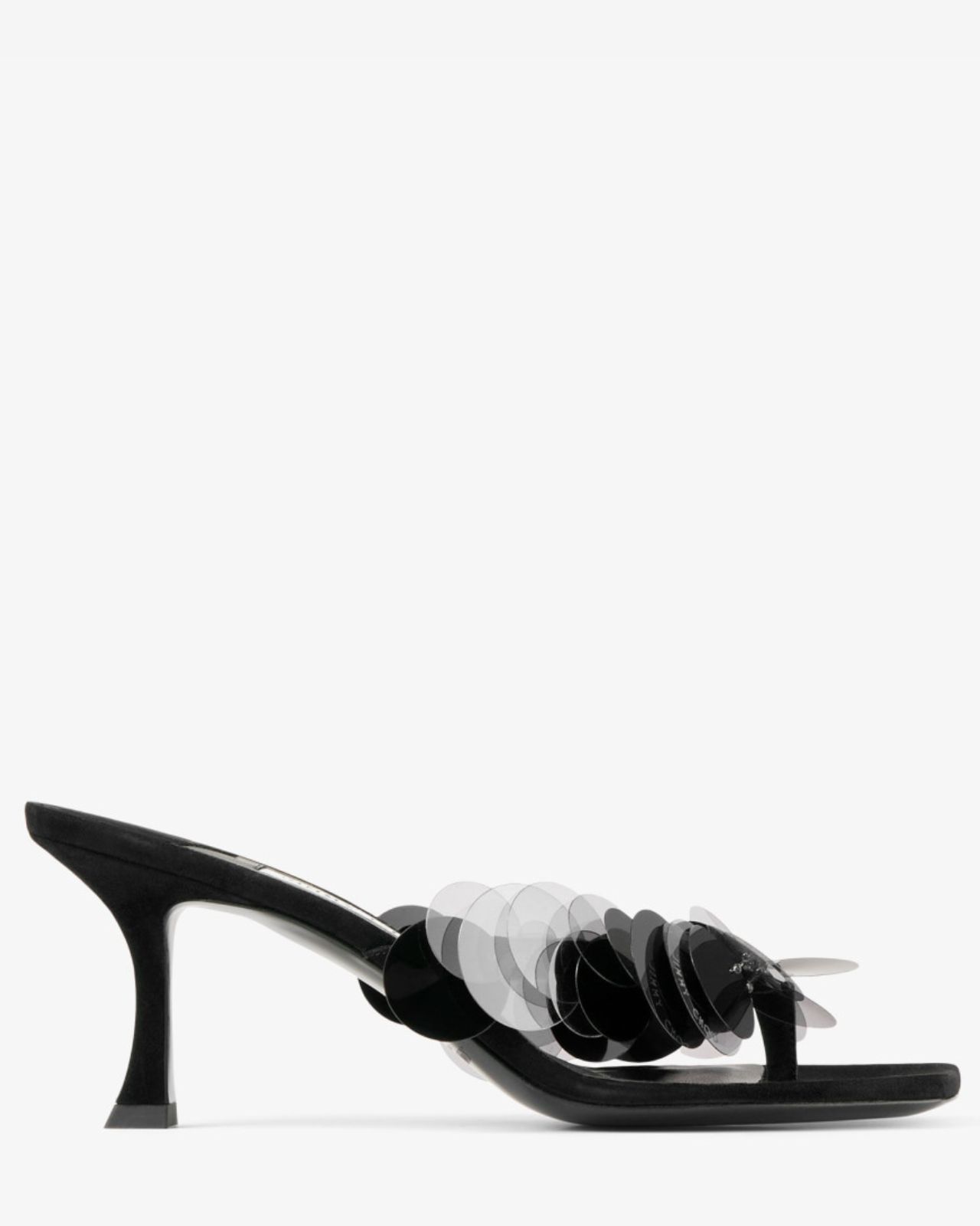 Jimmy Freja Black Suede Paillette Sandals