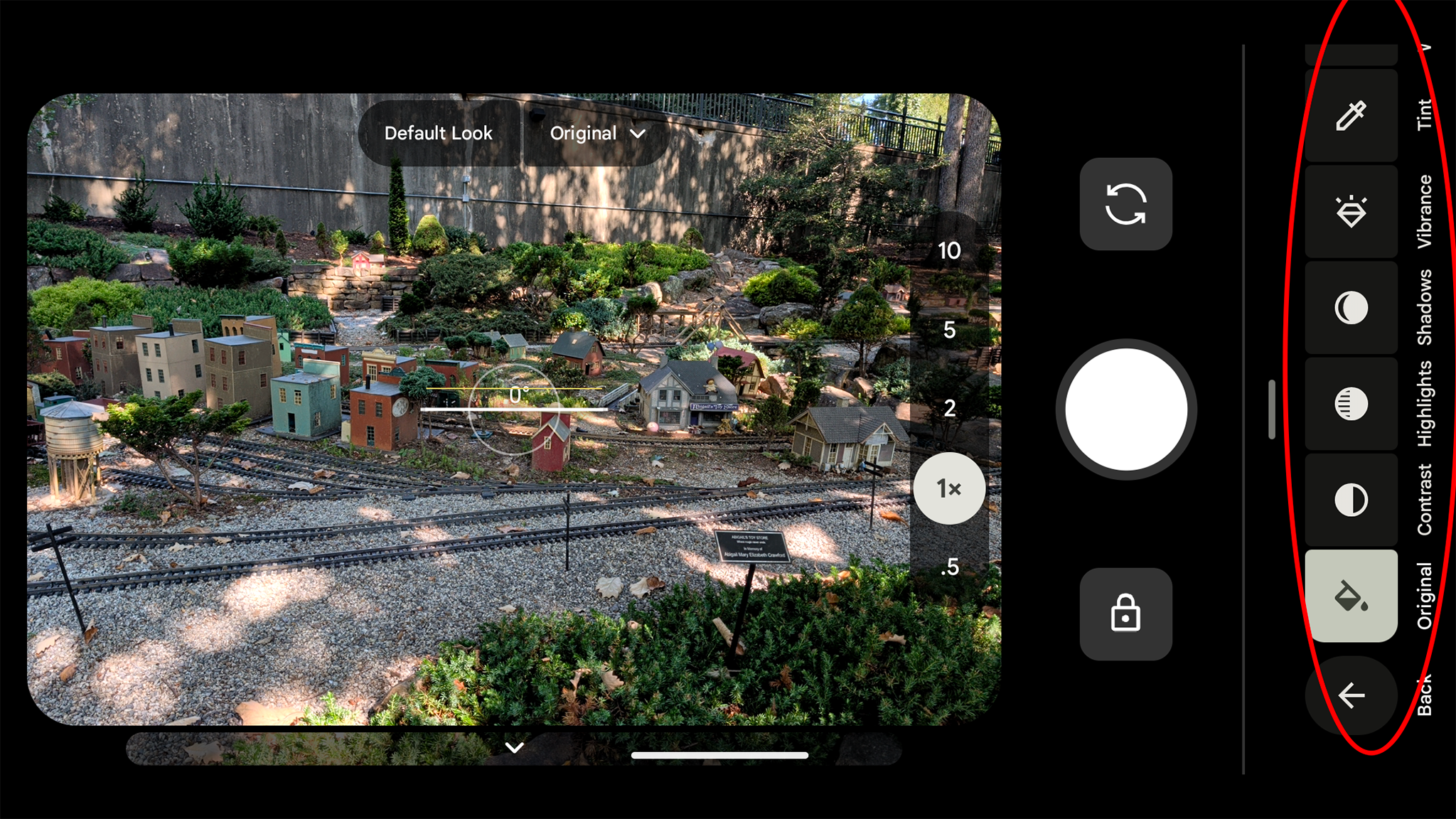 Adjusting camera properties with Camera Looks on a Google Pixel 11 Pro XL