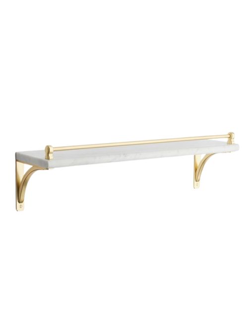 Lorraine Marble Shelf, Rail & Bracket Set