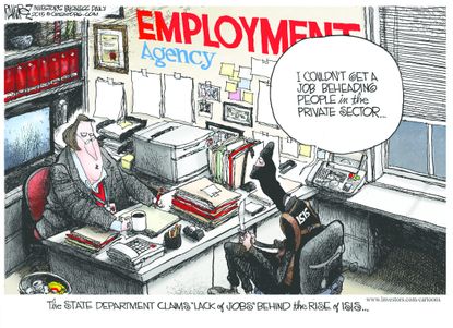 Editorial cartoon World ISIS Jobs