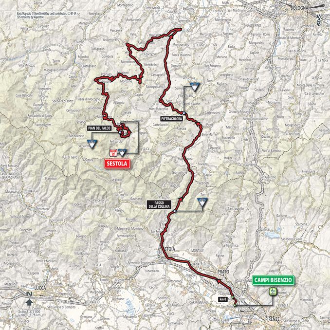 Giro d'Italia 2016: stage 10 map