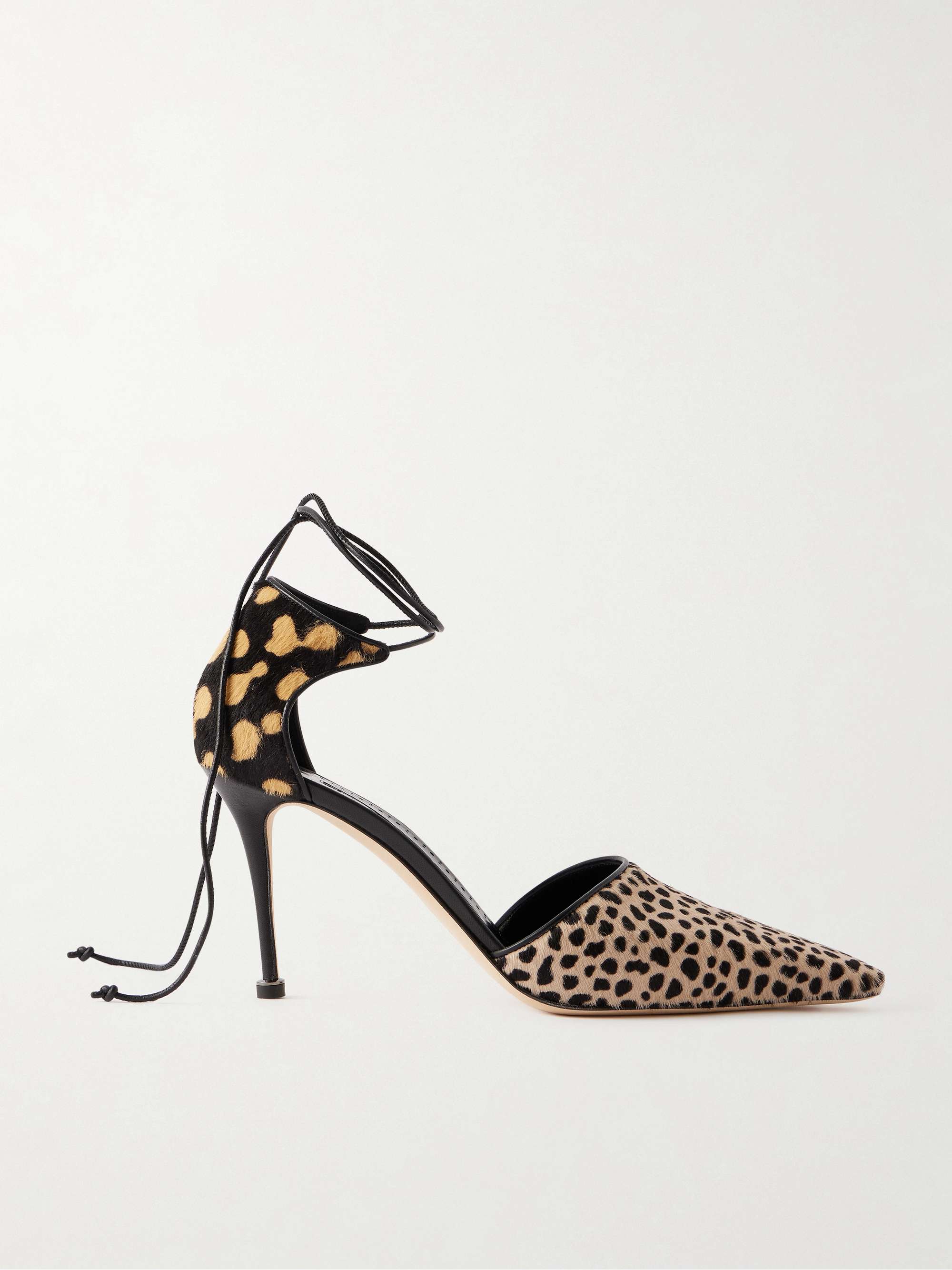 Gambis 90 Calf Hair Animal-Print Pumps