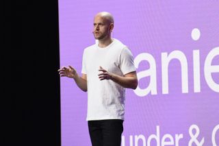 Spotify CEO Daniel Ek speaking at the company's Investor Day in 2018