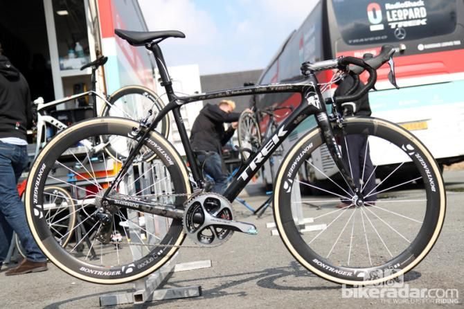 Fabian Cancellara (Radioshack-Nissan-Leopard-Trek) is sticking with his tried-and-true Trek Domane 6-Series for Sunday's Ronde van Vlaanderen.