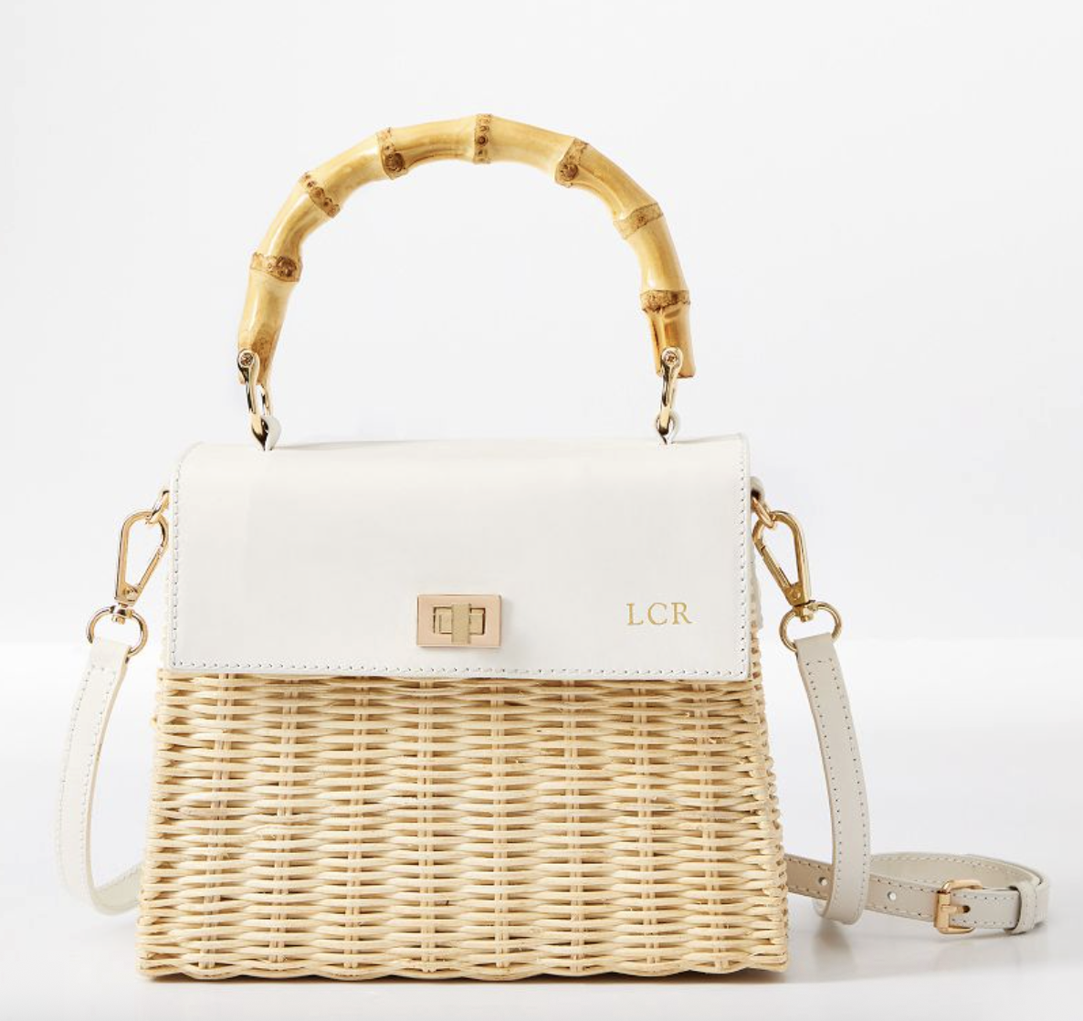Mark &amp;amp; Graham, Bamboo Wicker Crossbody Bag