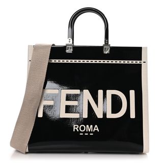 Fendi Patent Plexiglas Medium Fendi Sunshine Shopper Tote Schwarz