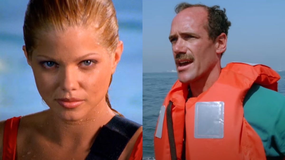 Donna D&#039;Errico and Michael Newman as they appear on Baywatch