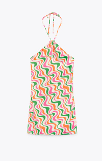 Zara, Satin Effect Print Dress ( $49.50