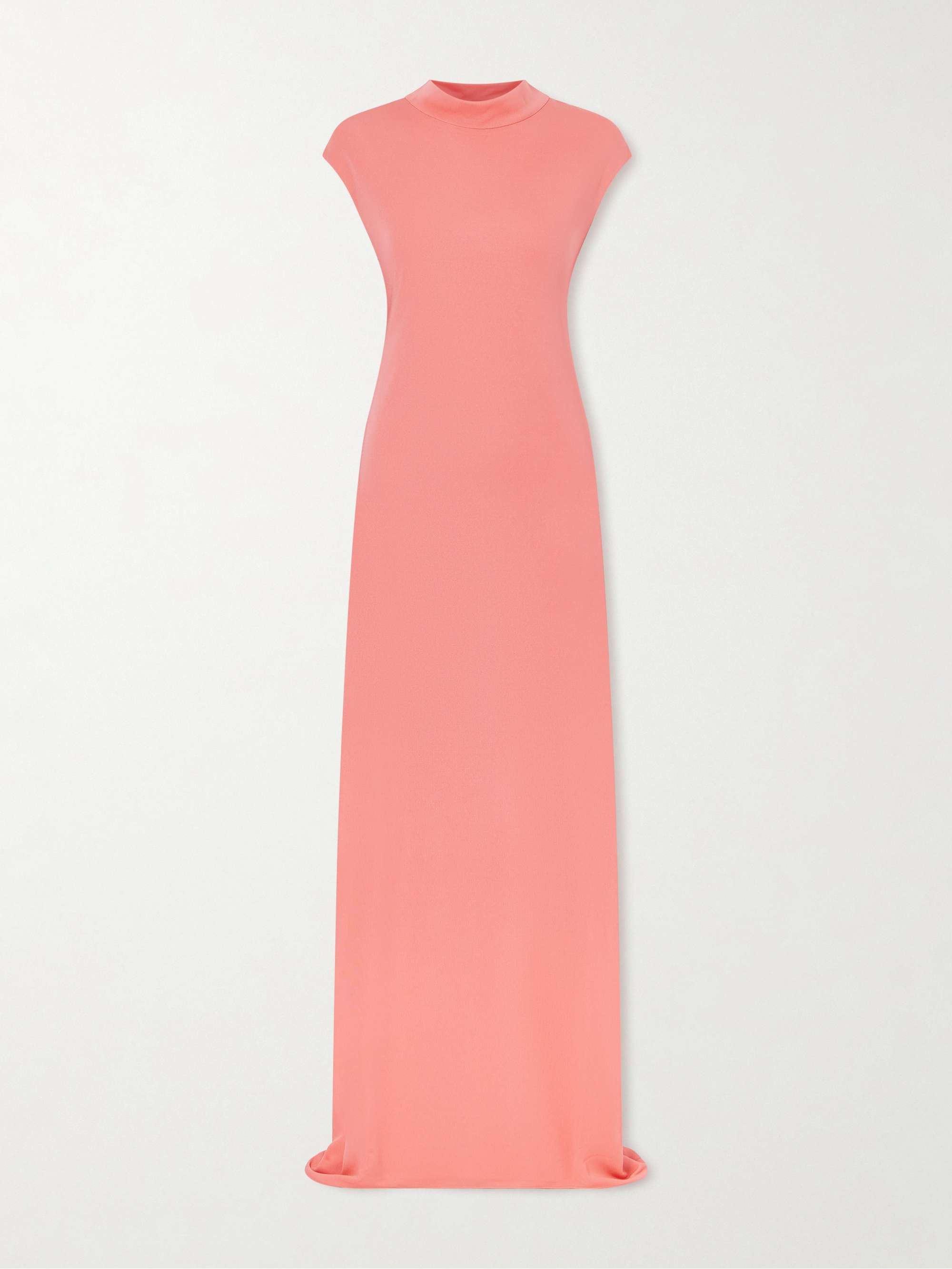 Open-Back Asymmetric Knotted Crepe-Jersey Maxi Dress