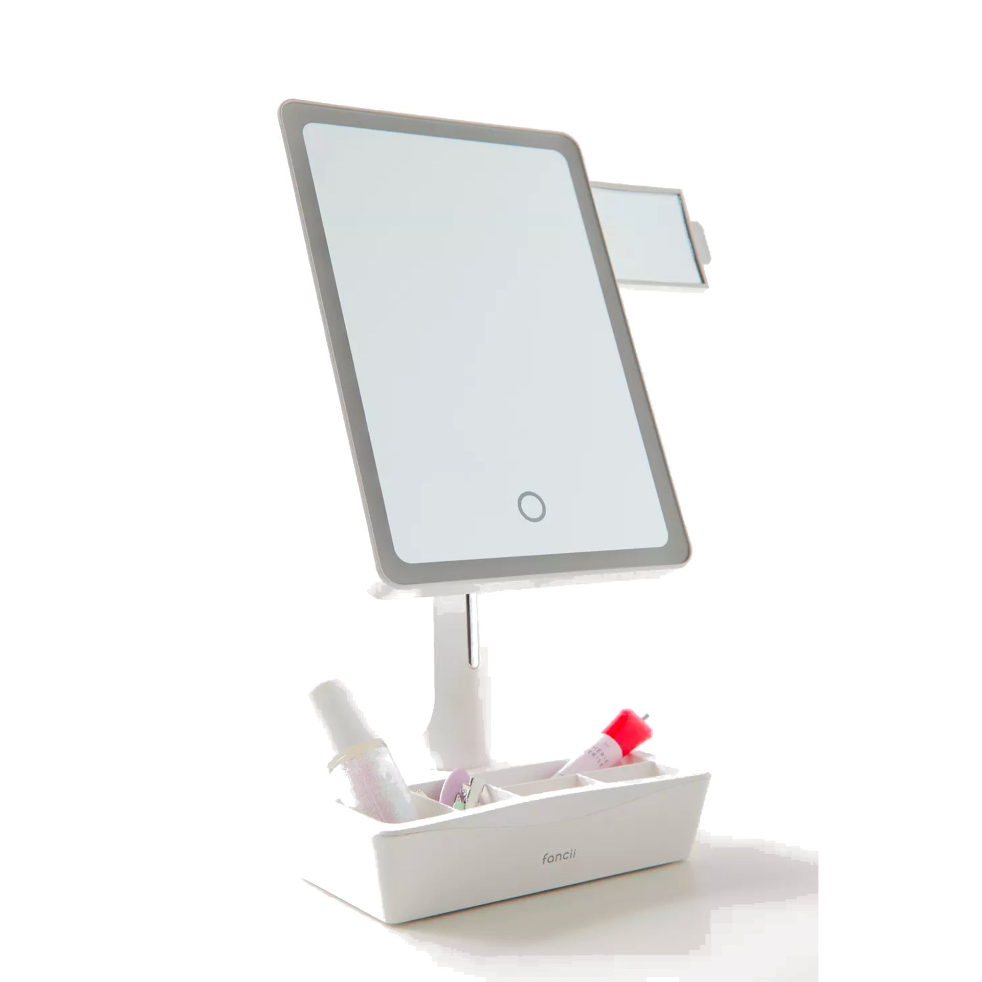 Meja rias cermin dengan keranjang penyimpanan