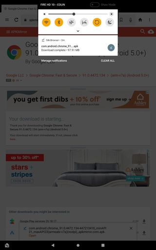 Amazon Fire Tablet Screenshot