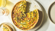 Paul Hollywood's feta and courgette quiche.