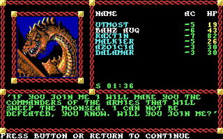 Pool of Radiance (1988) was the first cRPG adaptation of Advanced Dungeons & Dragons.