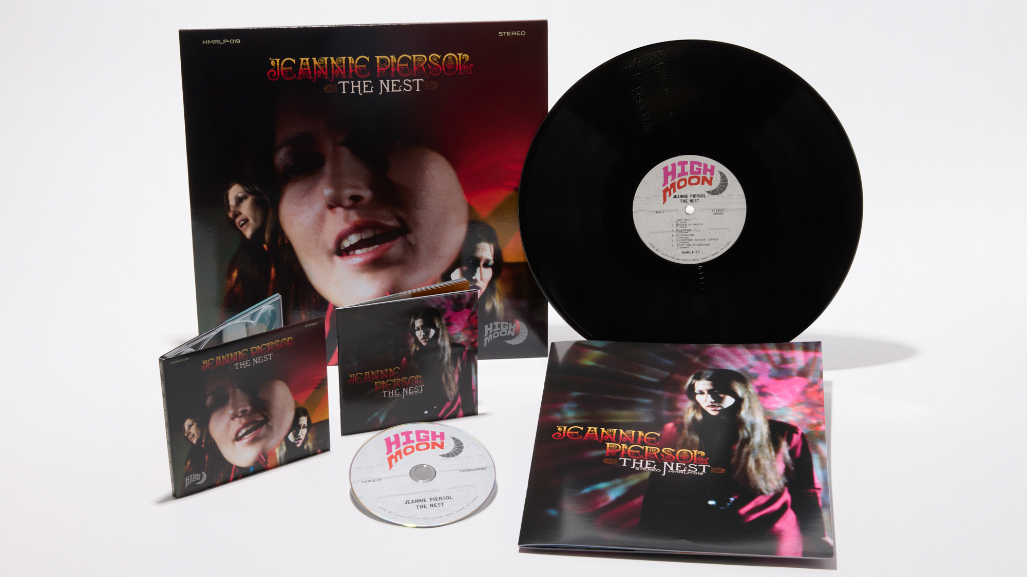 The package content for the High Moon Records release Jeannie Piersol: The Nest