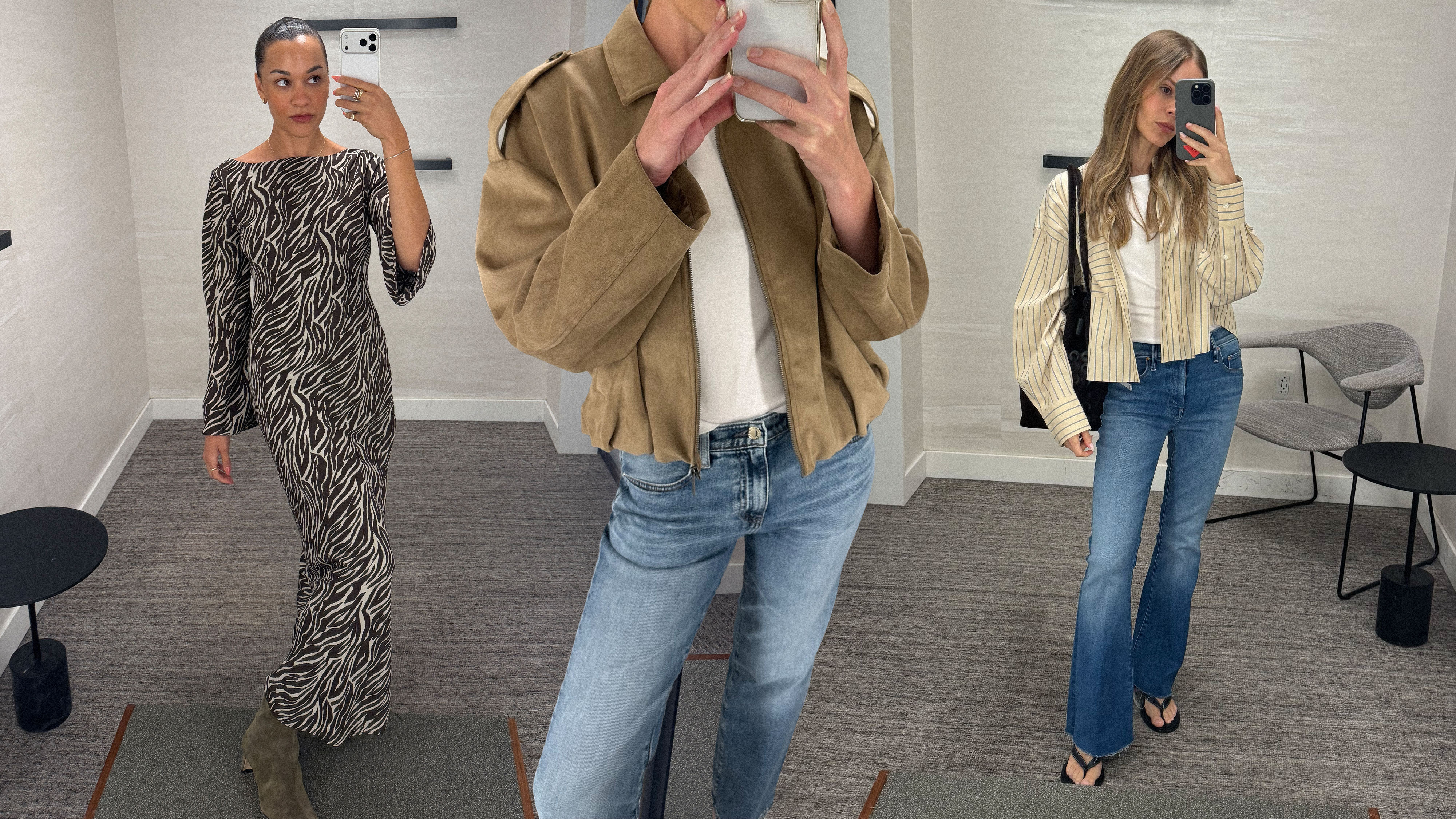 editors trying on nordstrom anniversary sale 