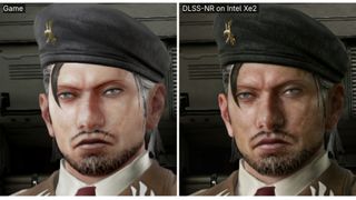 A before/after comparison of Tekken 7's Sergei Dragunov with DLSS 5 Neural Rendering.