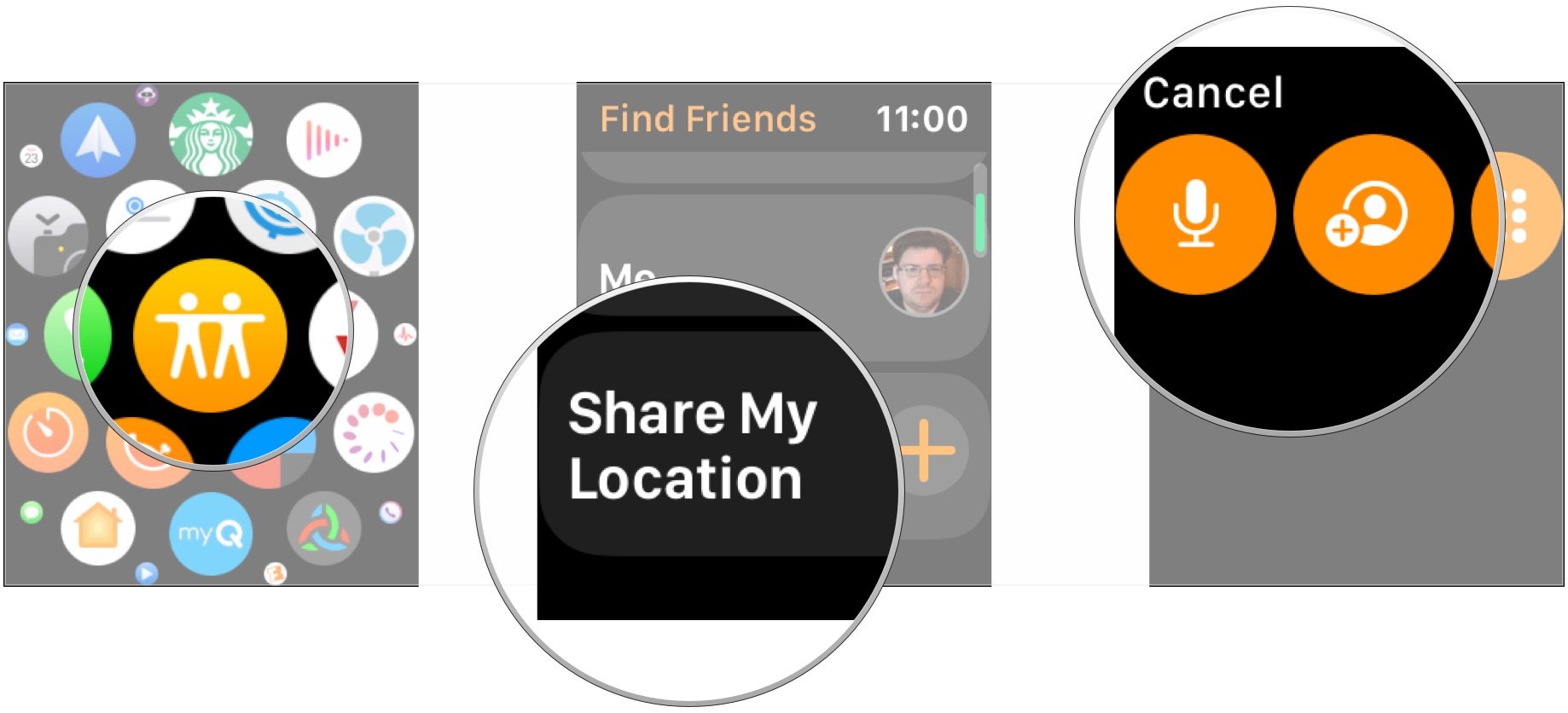 can you add apple watch to find my friends