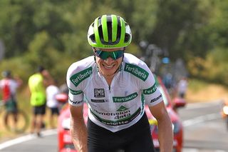 Ben King climbs La Covatilla on the way to his stage 9 win at the Vuelta