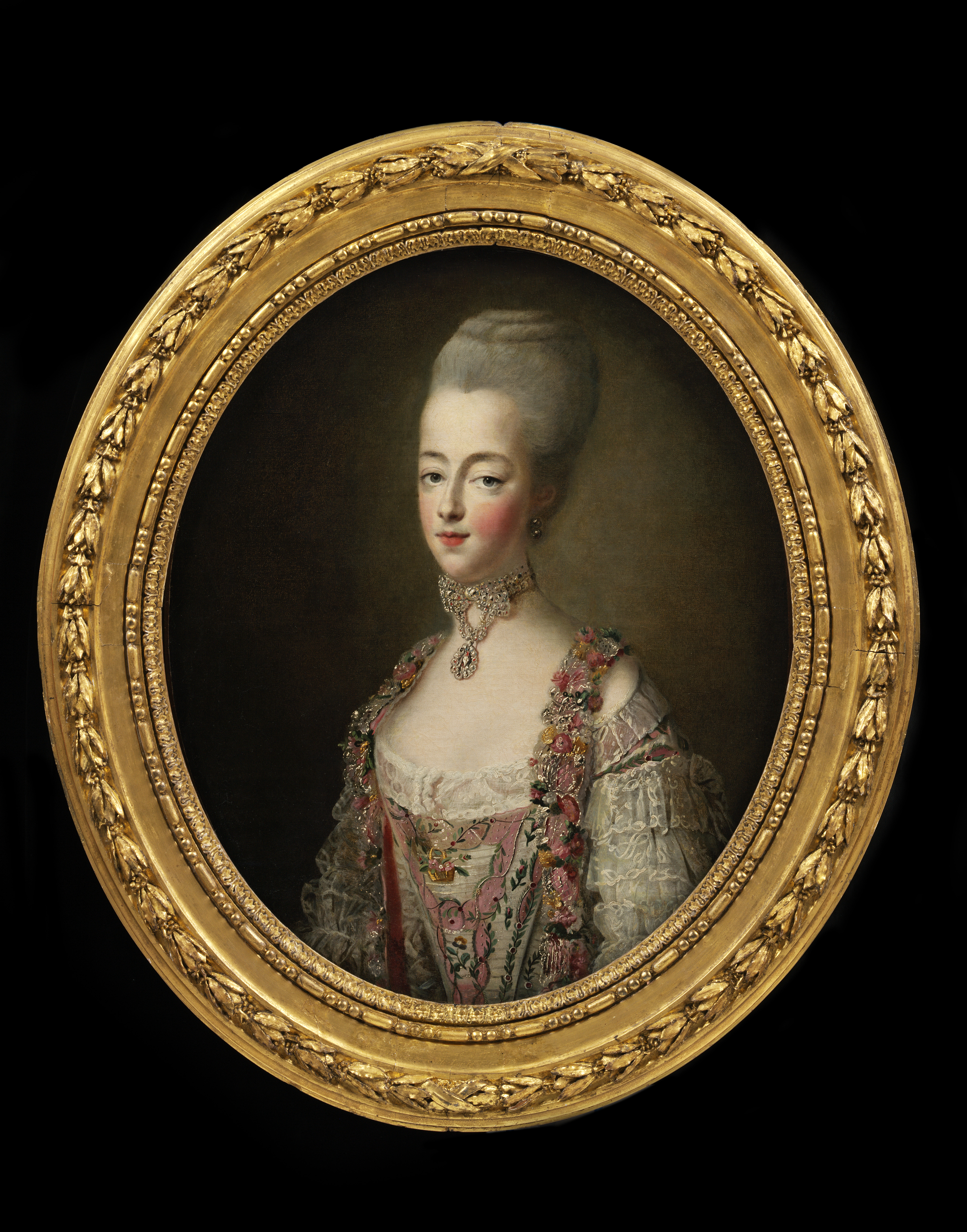 Portrait of Marie Antoinette, Queen of France, in a court dress.